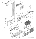 SEALED SYSTEM & MOTHER BOARD Diagram and Parts List for PTE25SBTARBS  General Electric Refrigerator