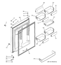 FRESH FOOD DOOR Diagram and Parts List for PTE25SBTARSS  General Electric Refrigerator