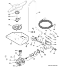 MOTOR - PUMP MECHANISM Diagram and Parts List for PDW9700J00II  General Electric Dishwasher
