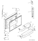 FREEZER DOOR Diagram and Parts List for PTE22SBTARSS  General Electric Refrigerator