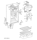 CABINET Diagram and Parts List for GTR16BBSARWW  General Electric Refrigerator