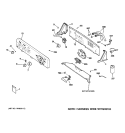 CONTROLS & BACKSPLASH Diagram and Parts List for GJSR2080H0WW  General Electric Washer