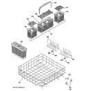 LOWER RACK ASSEMBLY Diagram and Parts List for ZBD0710K03SS  General Electric Dishwasher