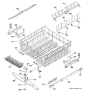 UPPER RACK ASSEMBLY Diagram and Parts List for ZBD0710K10SS  General Electric Dishwasher