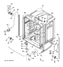 BODY PARTS Diagram and Parts List for ZBD6800K00WW  General Electric Dishwasher