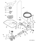 MOTOR - PUMP MECHANISM Diagram and Parts List for ZBD6800K00WW  General Electric Dishwasher