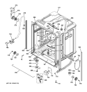 BODY PARTS Diagram and Parts List for ZBD6800K10WW  General Electric Dishwasher