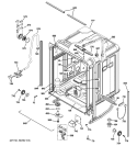BODY PARTS Diagram and Parts List for ZBD6800K15WW  General Electric Dishwasher