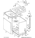 CABINET, COVER & FRONT PANEL Diagram and Parts List for WCSR2090G0CC  General Electric Washer