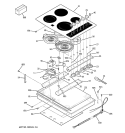 CONTROL PANEL & COOKTOP Diagram and Parts List for JP940SK2SS  General Electric Cooktop