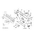 CONTROLS & BACKSPLASH Diagram and Parts List for S2100E7WW  General Electric Washer