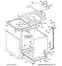 CABINET, COVER & FRONT PANEL Diagram and Parts List for WHDSR209DDWW  General Electric Washer