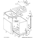 CABINET, COVER & FRONT PANEL Diagram and Parts List for WVSR1060G0WW  General Electric Washer