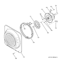 UPPER OVEN CONVECTION FAN Diagram and Parts List for JT980SK3SS  General Electric Microwave Oven Combo
