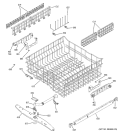 UPPER RACK ASSEMBLY Diagram and Parts List for GHDA670N00BB  General Electric Dishwasher