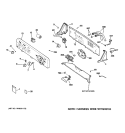 CONTROLS & BACKSPLASH Diagram and Parts List for WCSR4170G0CC  General Electric Washer
