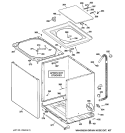 CABINET, COVER & FRONT PANEL Diagram and Parts List for WCSR4170G0CC  General Electric Washer