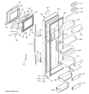 FRESH FOOD DOOR Diagram and Parts List for PCK23NHSDFWW  General Electric Refrigerator