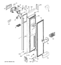 FREEZER DOOR Diagram and Parts List for PSI23NGTECV  General Electric Refrigerator