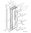 FRESH FOOD DOOR Diagram and Parts List for PSI23NGTECV  General Electric Refrigerator