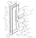 FRESH FOOD DOOR Diagram and Parts List for ZFSB25DTB SS  General Electric Refrigerator