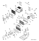 ROOM AIR CONDITIONER Diagram and Parts List for ASV18DKS1  General Electric Air Conditioner