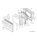 DOOR Diagram and Parts List for ZEK958BF6BB  General Electric Wall Oven