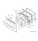 DOOR Diagram and Parts List for ZET958SF7SS  General Electric Wall Oven