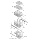 FREEZER SHELVES Diagram and Parts List for PSK27NGSDCCC  General Electric Refrigerator