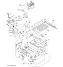 ICE MAKER & DISPENSER Diagram and Parts List for PSK27SGSDCSS  General Electric Refrigerator