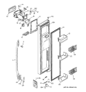FREEZER DOOR Diagram and Parts List for PSK29NGSDCCC  General Electric Refrigerator