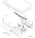 CONTROLS & TOP PANEL Diagram and Parts List for DSXH47EG0WW  General Electric Dryer
