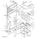 FRESH FOOD SHELVES Diagram and Parts List for GTS18TBSBBB  General Electric Refrigerator