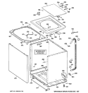 CABINET, COVER & FRONT PANEL Diagram and Parts List for S2100G0WW  General Electric Washer