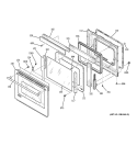 DOOR Diagram and Parts List for ZEK958SF5SS  General Electric Wall Oven