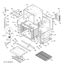 LOWER OVEN Diagram and Parts List for ZET958SF5SS  General Electric Wall Oven