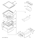 FRESH FOOD SHELVES Diagram and Parts List for GSK25LHTBCCC  General Electric Refrigerator