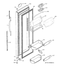FRESH FOOD DOOR Diagram and Parts List for HSK27MGSDCCC  Hotpoint Refrigerator