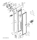 FREEZER DOOR Diagram and Parts List for PSI23MGTEWV  General Electric Refrigerator