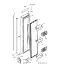 FREEZER DOOR Diagram and Parts List for PSI23NCRGWV  General Electric Refrigerator