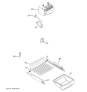 ICE MAKER & DISPENSER Diagram and Parts List for PSI23NCRGWV  General Electric Refrigerator