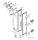 FREEZER DOOR Diagram and Parts List for PSK25MGSDCCC  General Electric Refrigerator