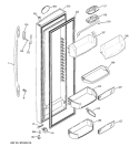 FRESH FOOD DOOR Diagram and Parts List for PSK25MGSDCCC  General Electric Refrigerator