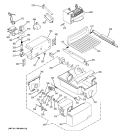 ICE MAKER & DISPENSER Diagram and Parts List for PSK25MGSDCCC  General Electric Refrigerator