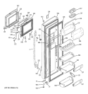 FRESH FOOD DOOR Diagram and Parts List for PSK29NHSDCCC  General Electric Refrigerator