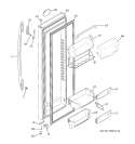 FRESH FOOD DOOR Diagram and Parts List for PSS23MGTEBB  General Electric Refrigerator