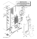 FREEZER SECTION Diagram and Parts List for PSS23MSTESS  General Electric Refrigerator