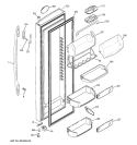 FRESH FOOD DOOR Diagram and Parts List for PSK27MGSDCCC  General Electric Refrigerator