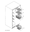 FREEZER SHELVES Diagram and Parts List for PSK27MGSDCCC  General Electric Refrigerator