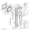 FRESH FOOD DOOR Diagram and Parts List for RSK25LHSDCCC  General Electric Refrigerator